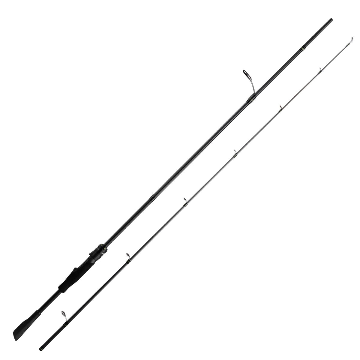 HANDING M1 Fishing Rod Spinning Rod for Fishing Bass Trout 24T Carbon Fiber Professional 2 Pieces Fishing Rod Spinning Fishing Rod Fuji O+A Guides 66" Medium Fast Fishing Spinning Rod