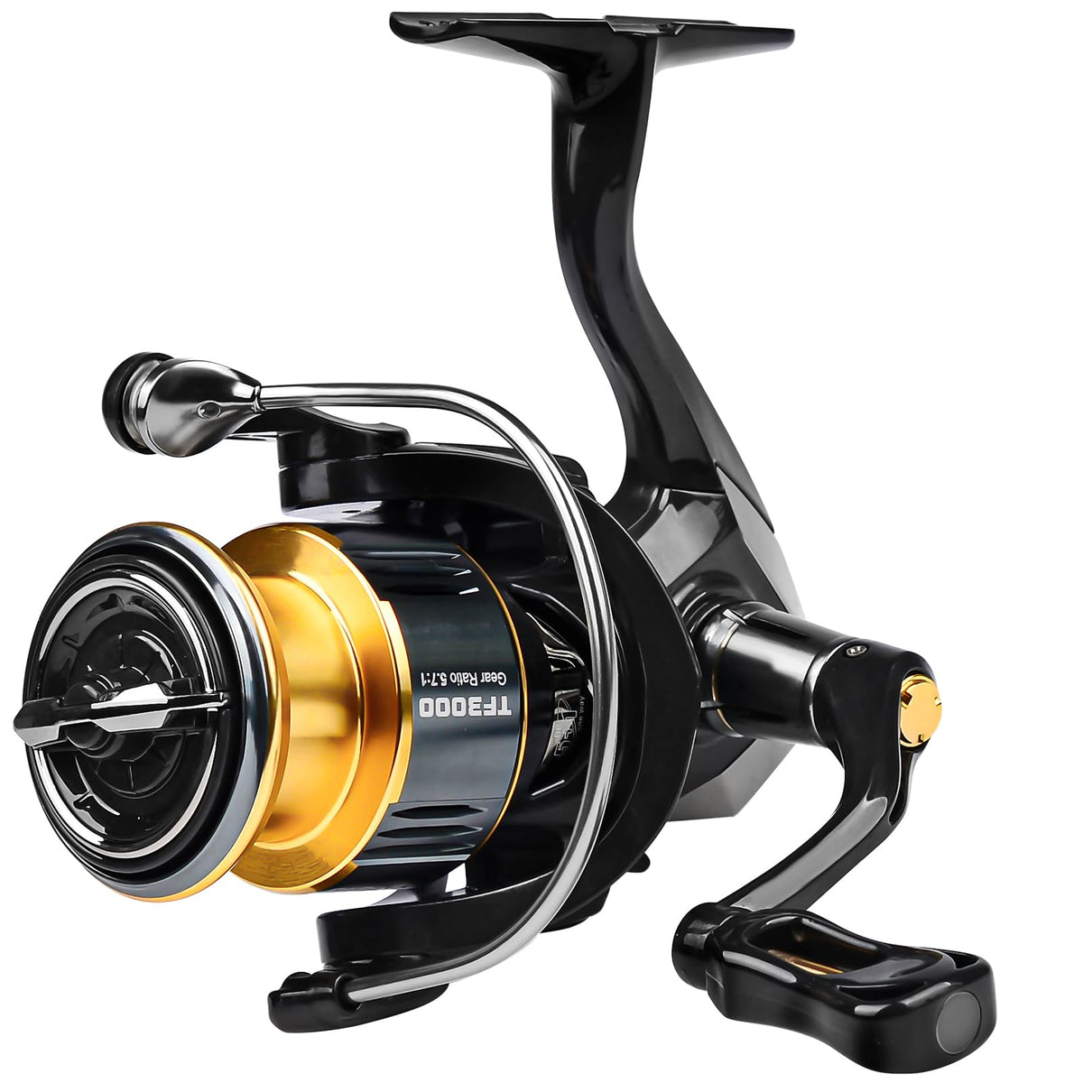Spinning Reel Fishing Reels - Carbon Fiber 13lb Max Drag 5.7:1 Gear Ratio 5+1BB Aluminum Spool Ultra Smooth for Saltwater Freshwater Bass Fishing Spinning Fishing Reel 2500