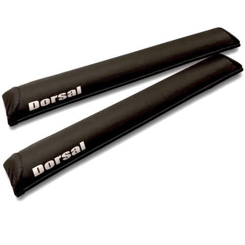 Dorsal Aero Roof Rack Pads - Sunguard (No Fade) for Factory and Wide Crossbars - Pack of 2 for Surfboards Kayaks Sups Snowboards PVC 34" Inch Black