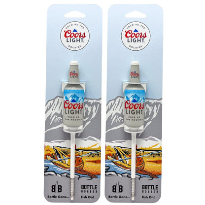 Coors Light Fishing Bobbers- 2 Pack Highly Visible and Durable Spring Slip Lock Bobbers for Fishing - Perfect for Fishing Lures Catfish Bait Trout Lures Fly Fishing Accessories and Fishing Gear