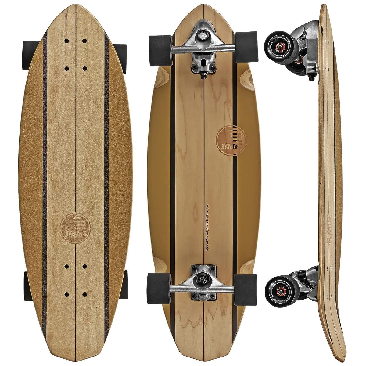 Slide Surfskate Street Surf Skateboard Diamond Waimea 32 Inch