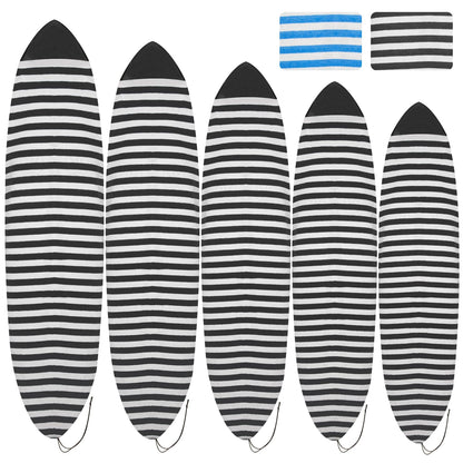 Chuanke Surfboard Sock Cover Surf board Bag Surf Sock Cover Light Protective Cover Paddleboard Cover Lightweight Stretch Protector for Your Surf Board (Black 810")